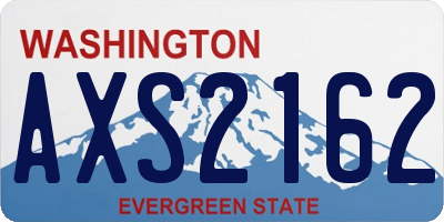 WA license plate AXS2162