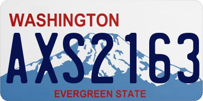 WA license plate AXS2163