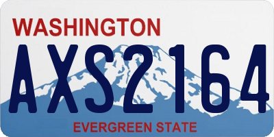 WA license plate AXS2164