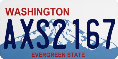 WA license plate AXS2167