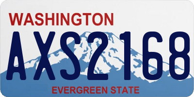 WA license plate AXS2168