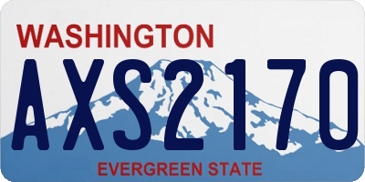 WA license plate AXS2170