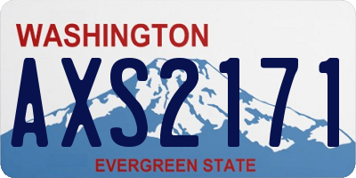 WA license plate AXS2171