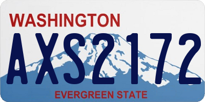 WA license plate AXS2172
