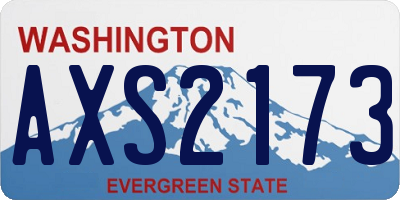 WA license plate AXS2173
