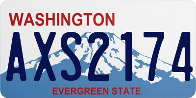 WA license plate AXS2174