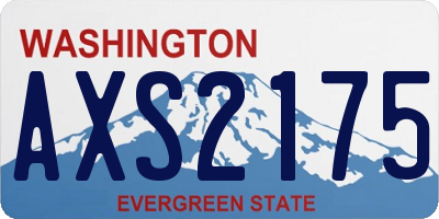 WA license plate AXS2175