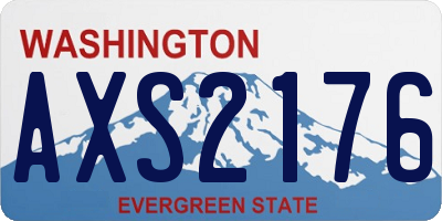 WA license plate AXS2176