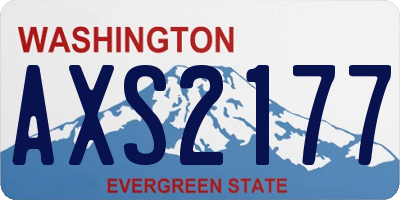 WA license plate AXS2177