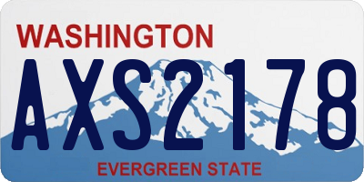 WA license plate AXS2178