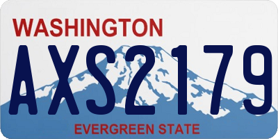 WA license plate AXS2179