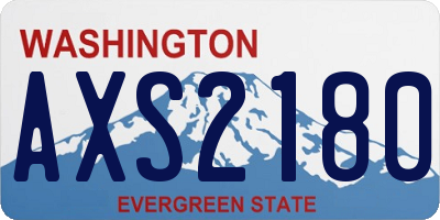 WA license plate AXS2180