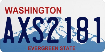 WA license plate AXS2181