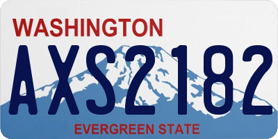 WA license plate AXS2182