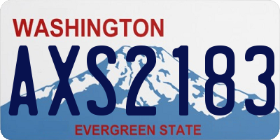 WA license plate AXS2183