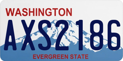 WA license plate AXS2186