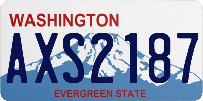 WA license plate AXS2187