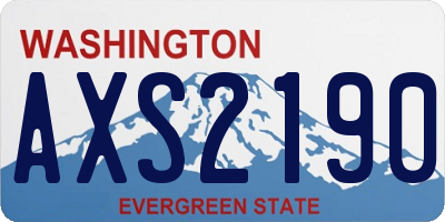 WA license plate AXS2190