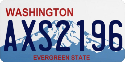 WA license plate AXS2196