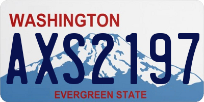 WA license plate AXS2197