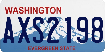 WA license plate AXS2198