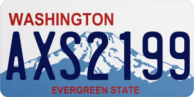 WA license plate AXS2199