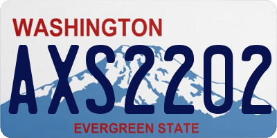 WA license plate AXS2202