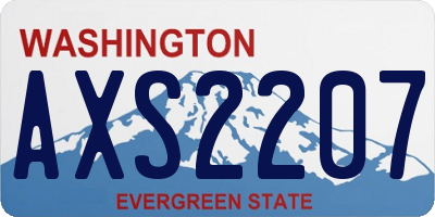 WA license plate AXS2207