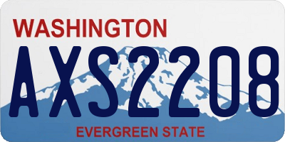 WA license plate AXS2208
