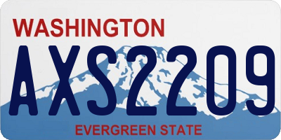 WA license plate AXS2209