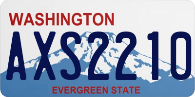 WA license plate AXS2210