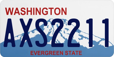 WA license plate AXS2211
