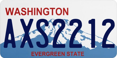 WA license plate AXS2212