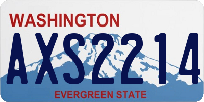 WA license plate AXS2214