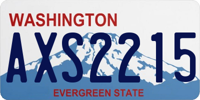 WA license plate AXS2215