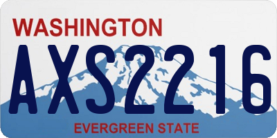 WA license plate AXS2216