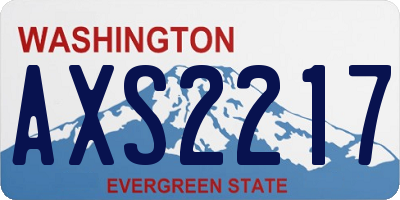 WA license plate AXS2217