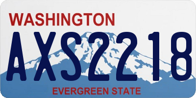 WA license plate AXS2218