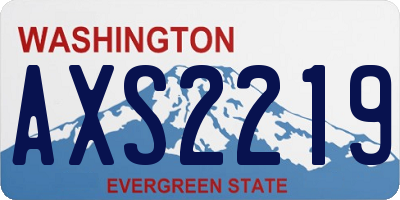 WA license plate AXS2219