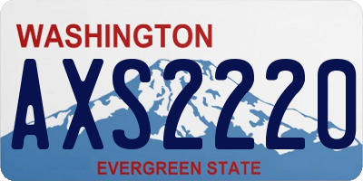 WA license plate AXS2220