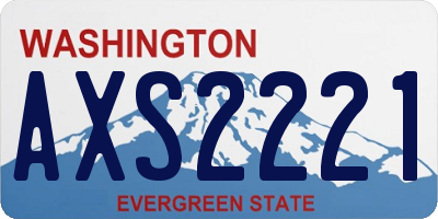 WA license plate AXS2221
