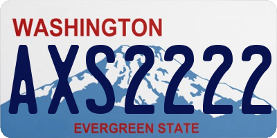 WA license plate AXS2222