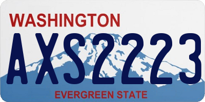 WA license plate AXS2223