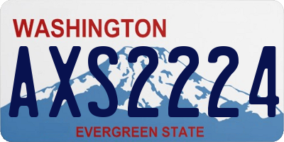 WA license plate AXS2224