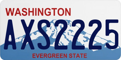 WA license plate AXS2225