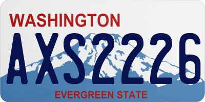 WA license plate AXS2226