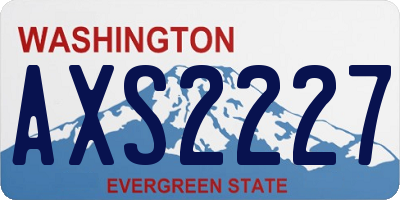 WA license plate AXS2227