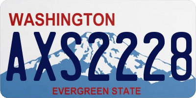 WA license plate AXS2228