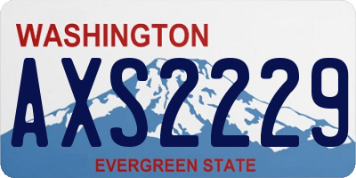 WA license plate AXS2229