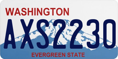 WA license plate AXS2230